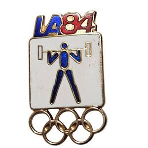 1984 Las Angeles Weightlifting Olympic Game Pin